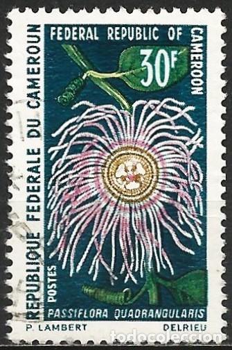 Sellos: Camer&uacute;n 1970 - Mi 607 - YT 482 - Flores