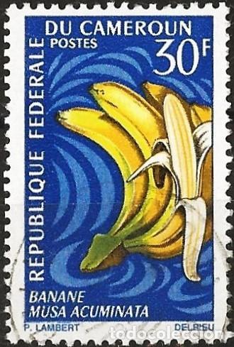 Sellos: Camer&uacute;n 1967 - Mi 514 - YT 449 - Fruta : Pl&aacute;tano