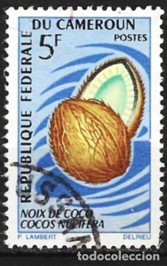 Sellos: Camer&uacute;n 1967 - Mi 510 - YT 445 - Fruta : Coco