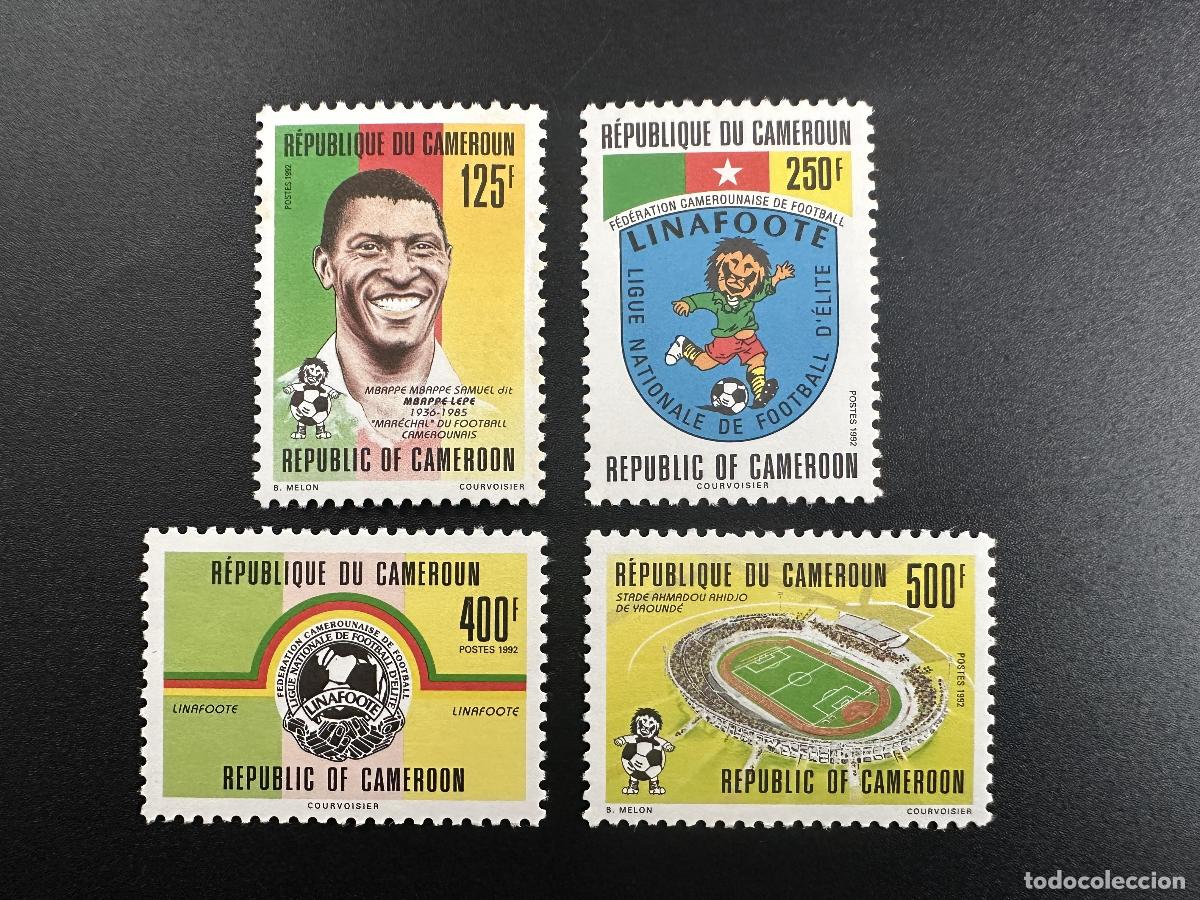 Selos: Camer&uacute;n 1992 Mi. 1188 - 1191 F&uacute;tbol Linafote Stade Ahmadou Ahidjo