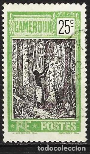 Sellos: Camer&uacute;n 1925 - Mi 77 - YT 114 - Cosecha de caucho - MNG