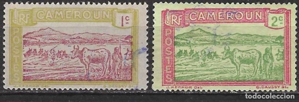 Sellos: Camer&uacute;n 1925 - Mi 69 y 70 - YT 106 y 107 - Cr&iacute;a de ganado vacuno