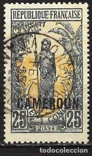 Sellos: Camer&uacute;n 1921 - Mi 54 - YT 91 - Mujer Bakalois