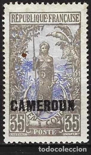 Sellos: Camer&uacute;n 1921 - Mi 56 - YT 93 - Mujer Bakalois - MH*
