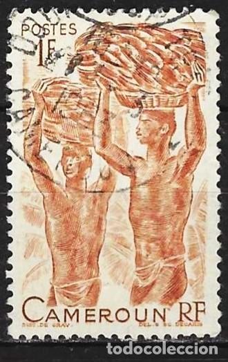 Sellos: Camer&uacute;n 1946 - Mi 276 - YT 282 - Portadores de pl&aacute;tanos