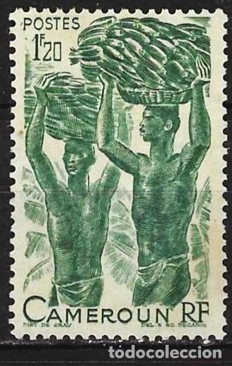 Sellos: Camer&uacute;n 1946 - Mi 277 - YT 283 - Portadores de pl&aacute;tanos - MNG