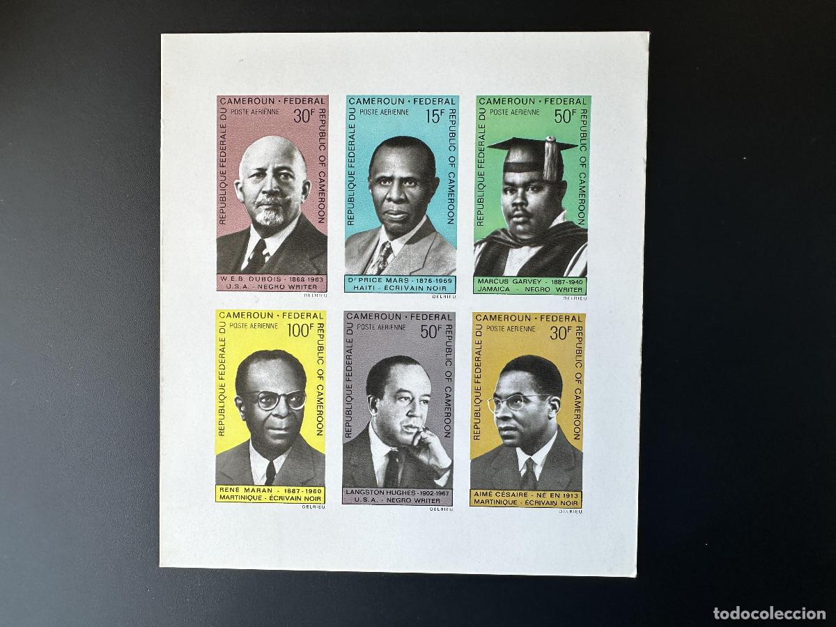 Sellos: Camer&uacute;n 1969 Mi. 585 - 590 Proof Luxe colectivo escritores negros