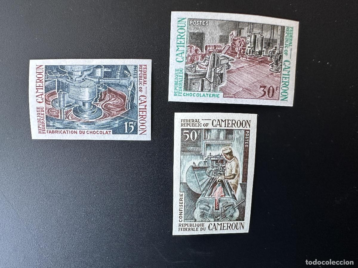 Sellos: Camer&uacute;n 1969 Mi. 566 - 568 ND Chocolaterie Manufacture chocolateria