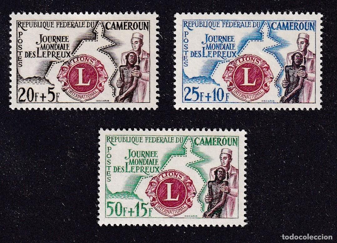 Sellos: CAMEROUN n&deg; 335 &agrave; 337 **/* journ&eacute;e mondiale des l&eacute;preux