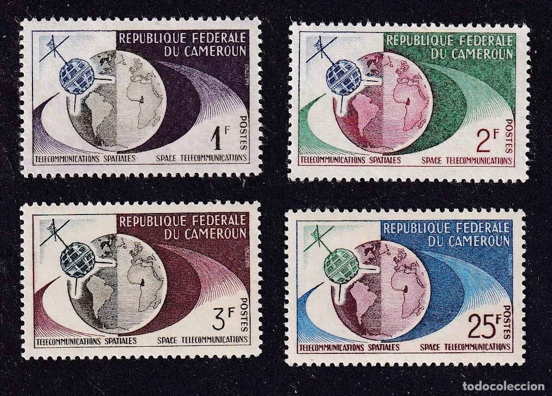 Sellos: CAMEROUN n&deg; 361 &agrave; 364 ** t&eacute;l&eacute;communications spatiales