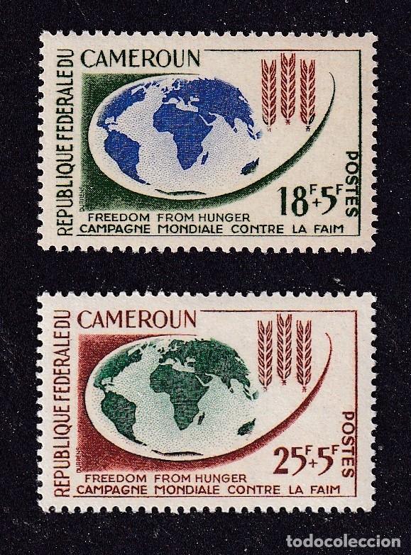 Sellos: CAMEROUN n&deg; 365 et 366 ** campagne mondiale contre la faim