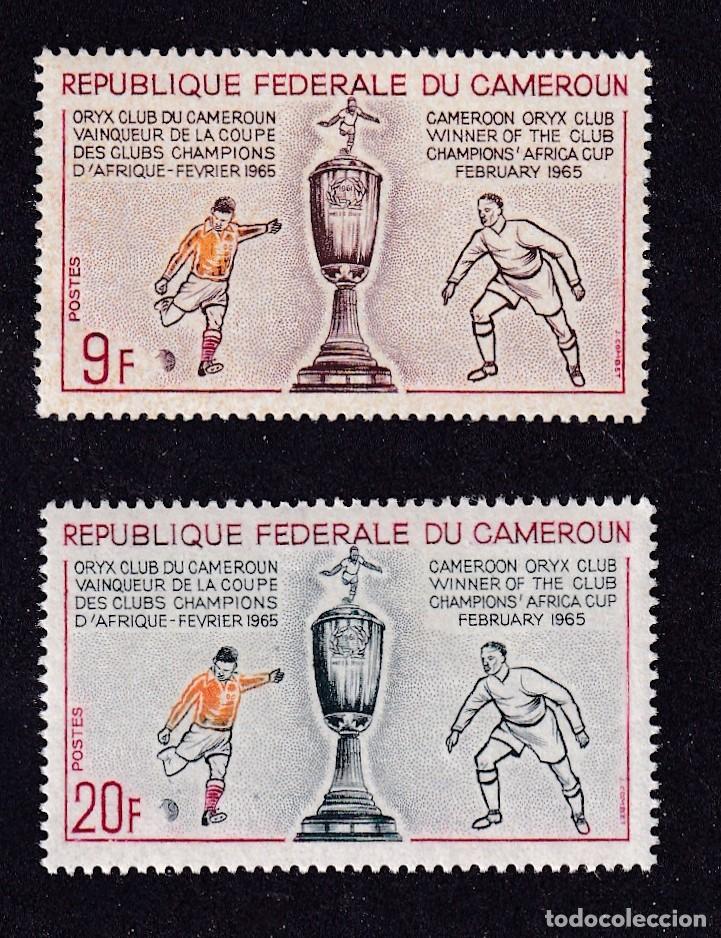 Sellos: CAMEROUN n&deg; 399 et 400 ** Oryx club vainqueur de la coupe des clubs champions