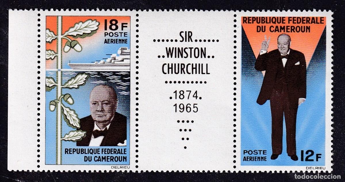 Sellos: CAMEROUN PA n&deg; 66 et 67 ** mort de sir Winston Churchill