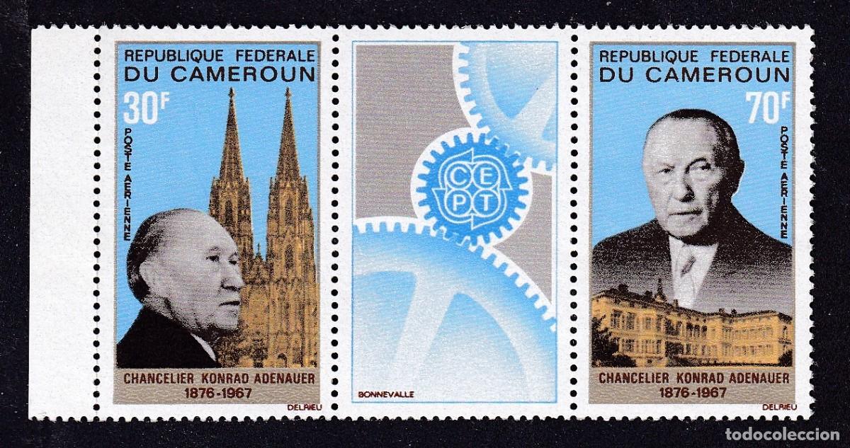 Sellos: CAMEROUN PA n&deg; 106 et 107 ** chancelier Konrad Adenauer