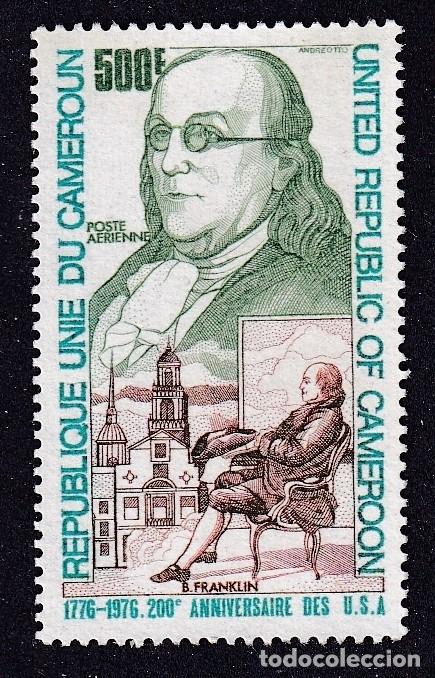 Sellos: CAMEROUN PA n&deg; 244 ** anniversaire de l'ind&eacute;pendance des Etats-Unis Franklin