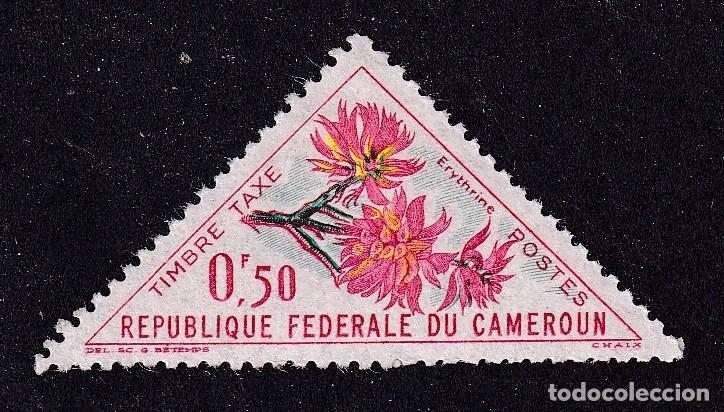 Sellos: CAMEROUN taxe n&deg; 36 ** erythrine avec publicit&eacute; au verso
