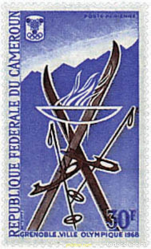 Sellos: 281238 HINGED CAMERUN 1967 10 JUEGOS OLIMPICOS INVIERNO GRENOBLE 1968