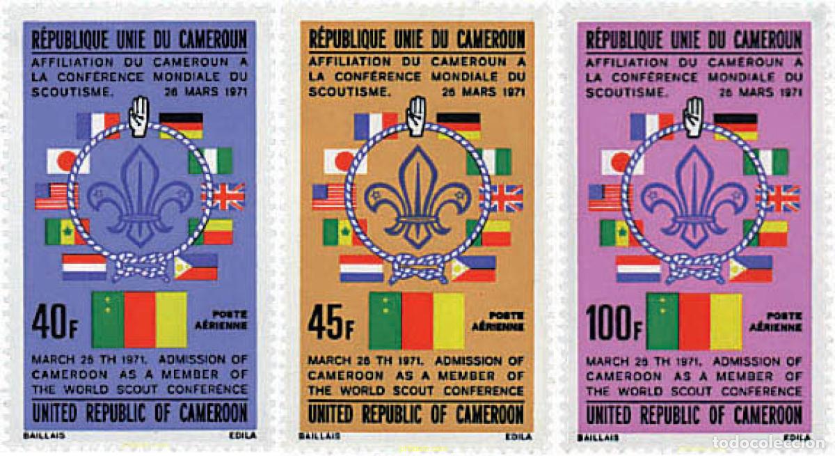 Sellos: 42617 MNH CAMERUN 1973 CONFERENCIA MUNDIAL DEL ESCULTISMO AFRICANO