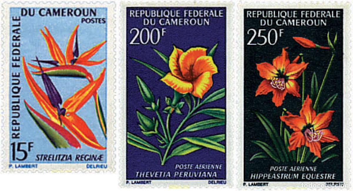 Sellos: 338340 HINGED CAMERUN 1967 FLORES