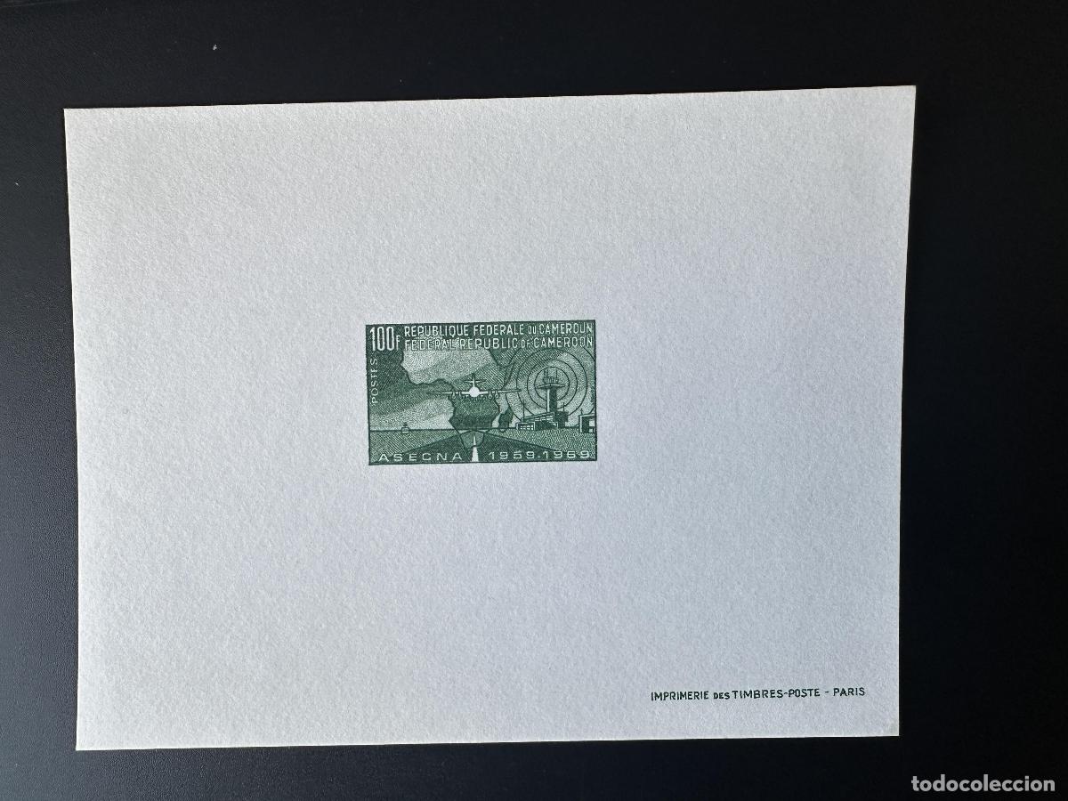 Sellos: Camer&uacute;n Kamerun 1969 Mi. 602 Lujo de prueba ASECNA 1959 Avi&oacute;n
