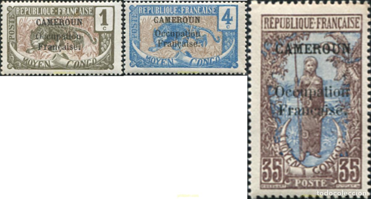 Sellos: 667884 HINGED CAMERUN 1916 SERIE BASICA