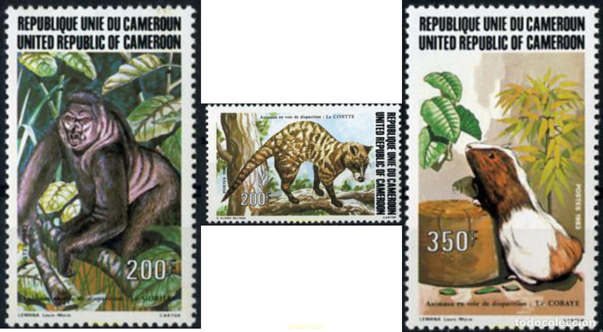 Sellos: 29733 MNH CAMERUN 1983 FAUNA EN PELIGRO DE EXTINCION