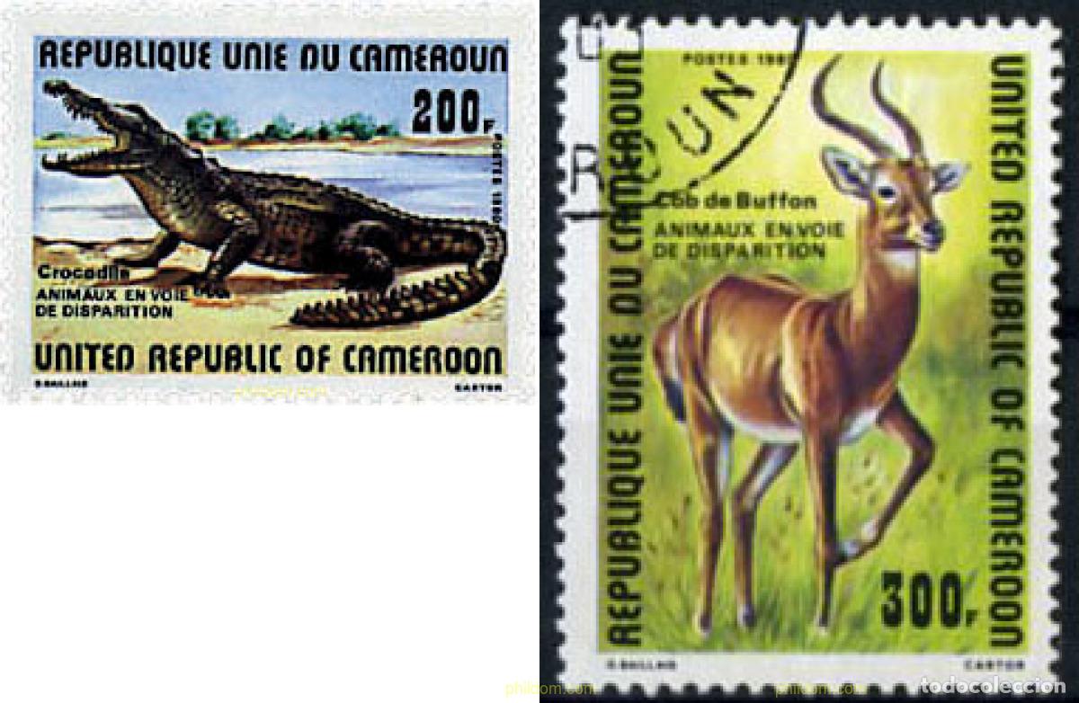 Sellos: 207013 USED CAMERUN 1980 FAUNA EN PELIGRO DE EXTINCION