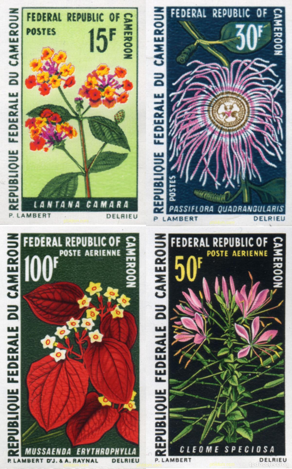 Sellos: 194501 MNH CAMERUN 1970 FLORES