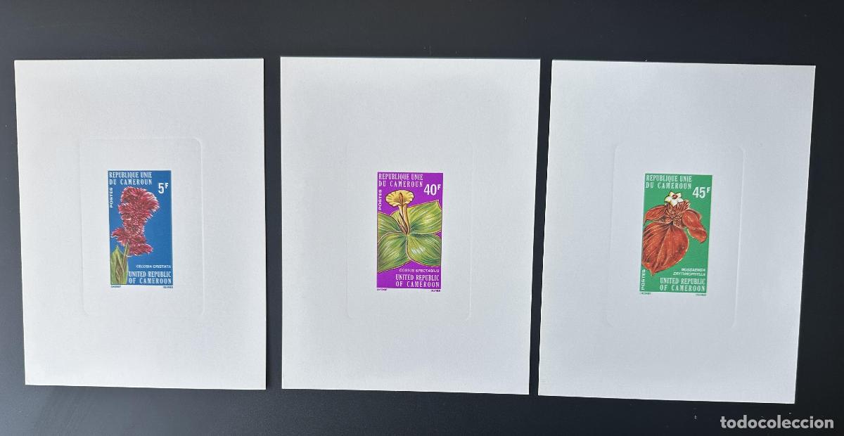 Briefmarken: Camer&uacute;n 1975 Mi. 794 - 796 a prueba de lujo flores
