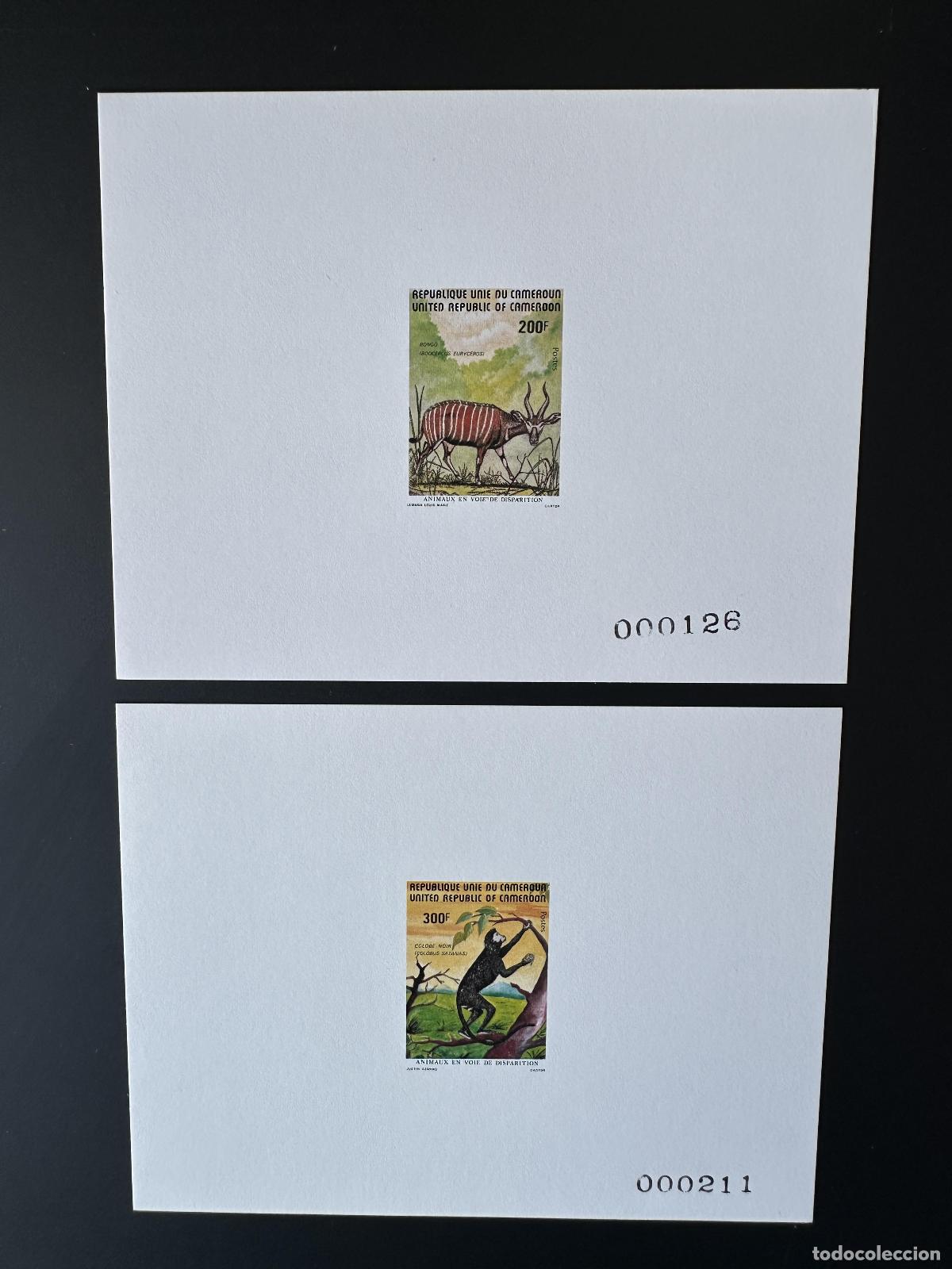 Briefmarken: Camer&uacute;n 1982 Mi. 983 - 984 Animales a prueba de lujo Extinci&oacute;n animal Mono