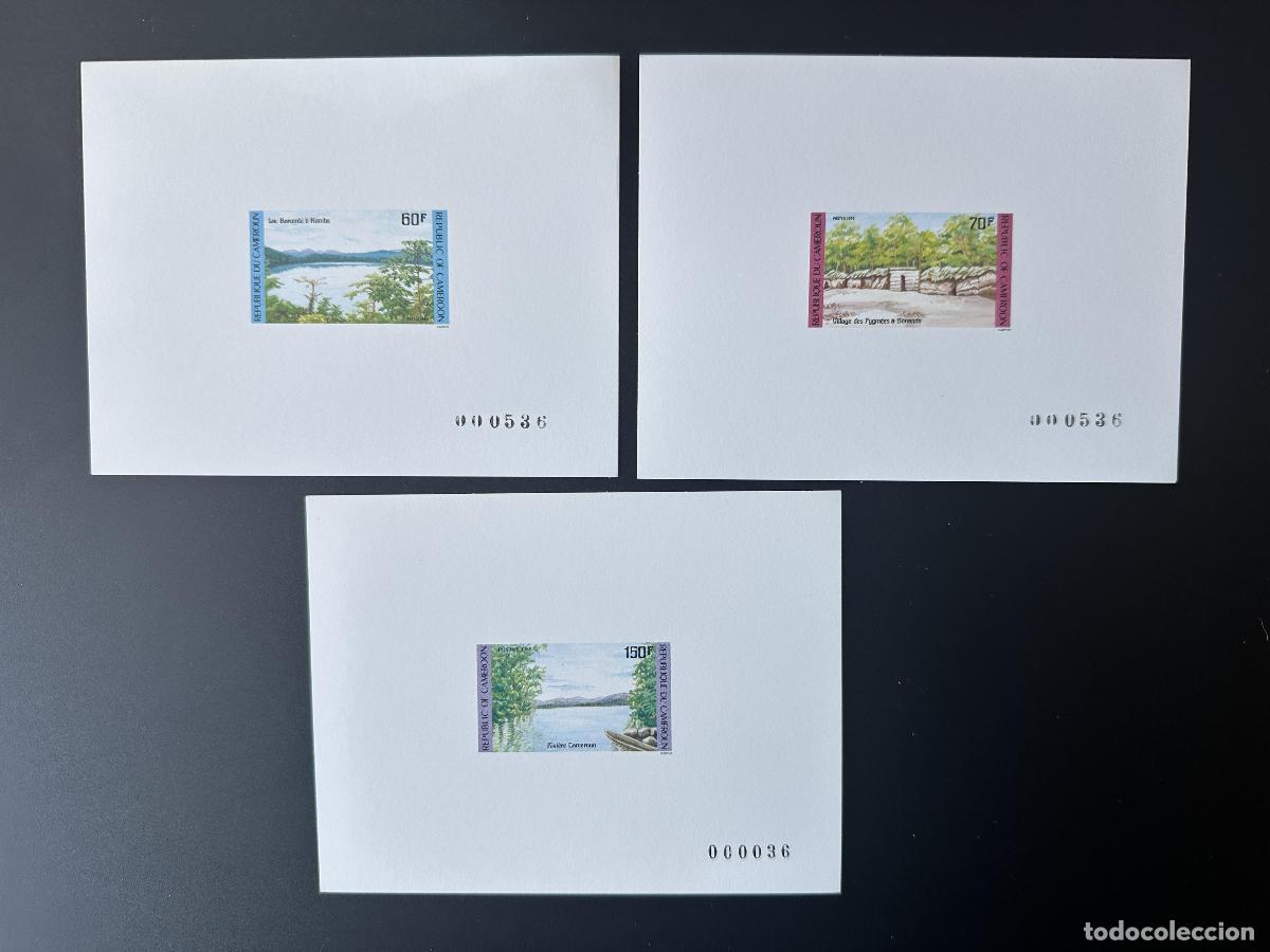 Briefmarken: Camer&uacute;n 1985 Mi. 1085 - 1087 A prueba de lujo lago Barumbi pueblo y r&iacute;o