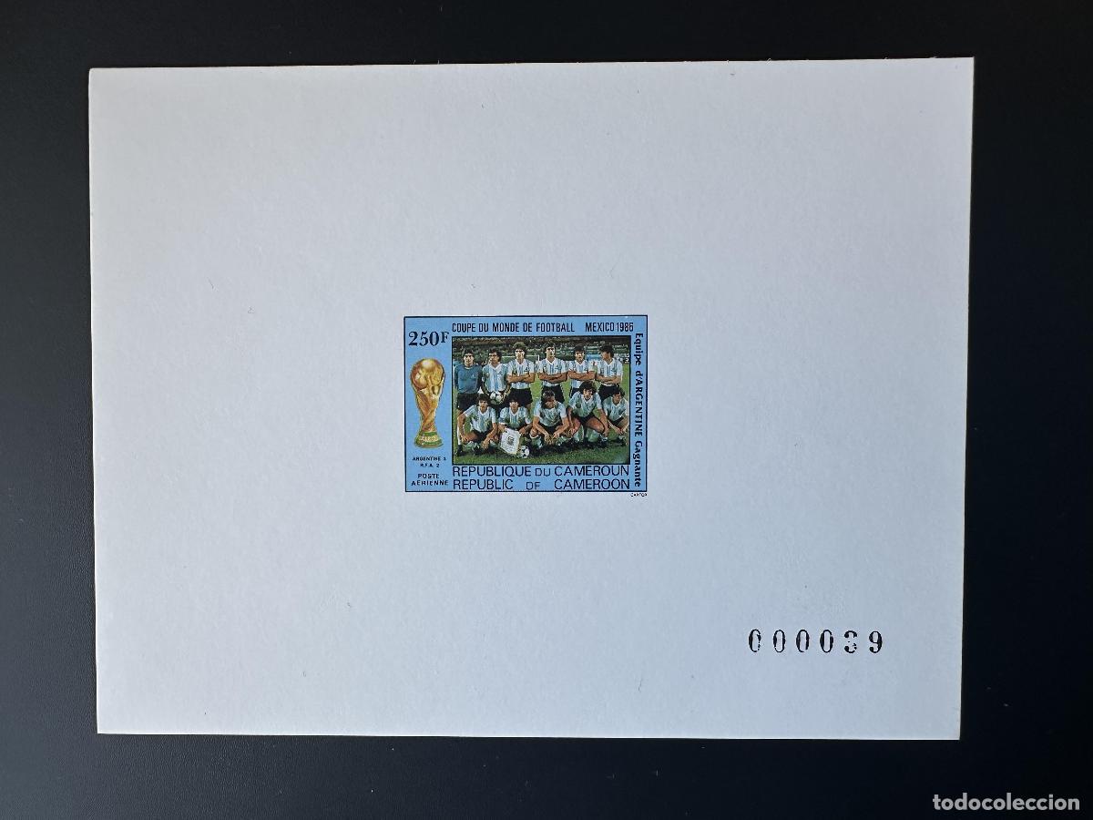 Stamps: Camer&uacute;n 1986 Mi. 1130 Evento de lujo Copa Mundial la FIFA F&uacute;tbol Argentina