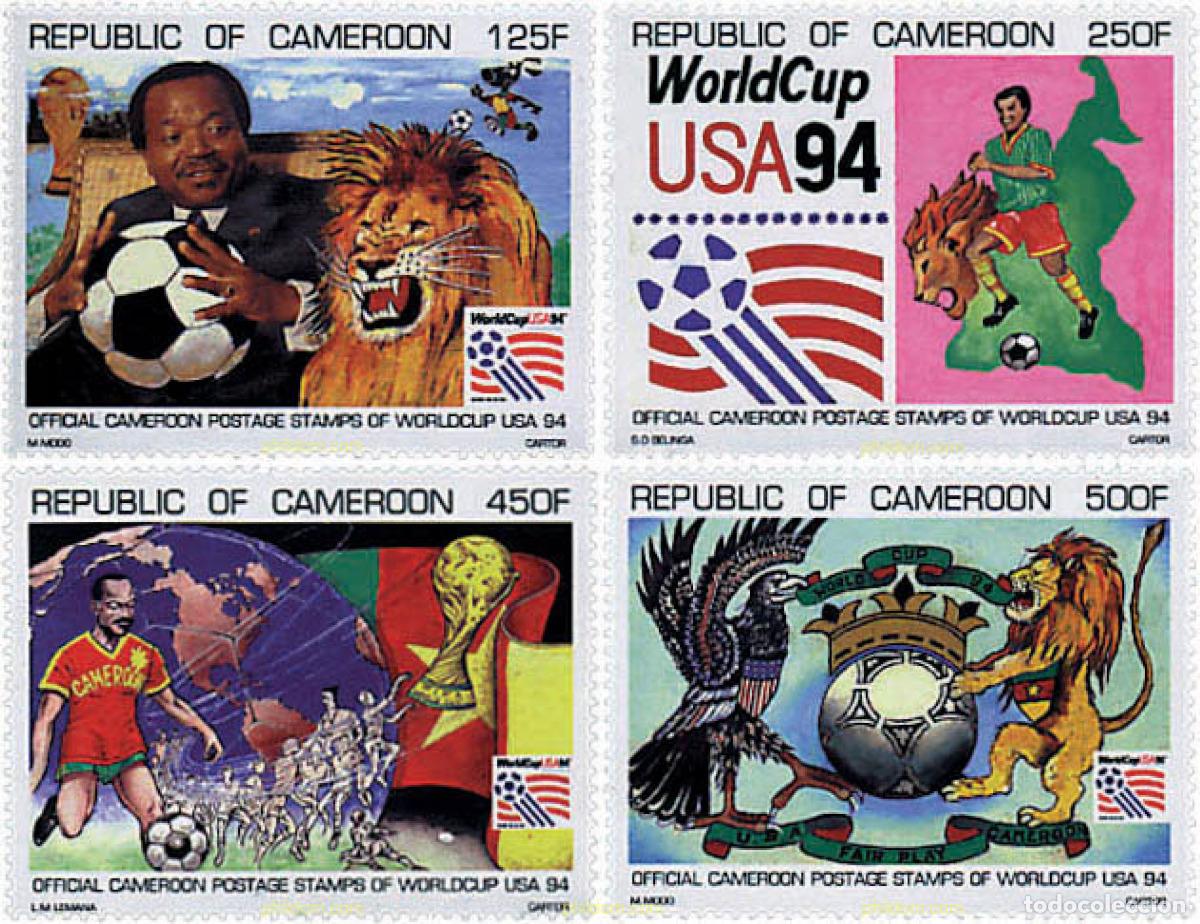Sellos: 70297 MNH CAMERUN 1994 COPA DEL MUNDO DE FUTBOL. USA-94