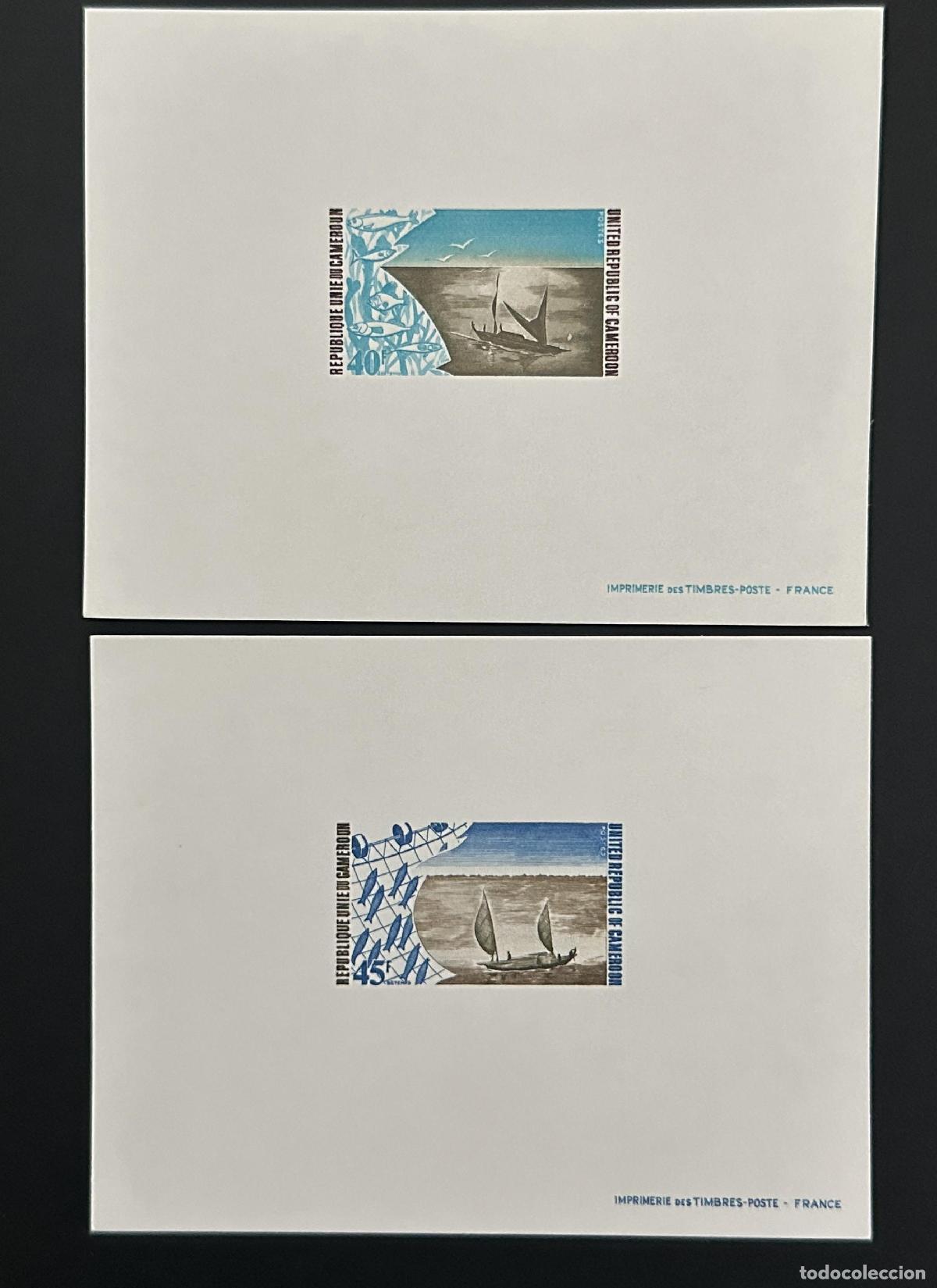 Stamps: Camer&uacute;n 1975 Mi. 797 - 798 barcos de lujo para eventos pesca veleros redes