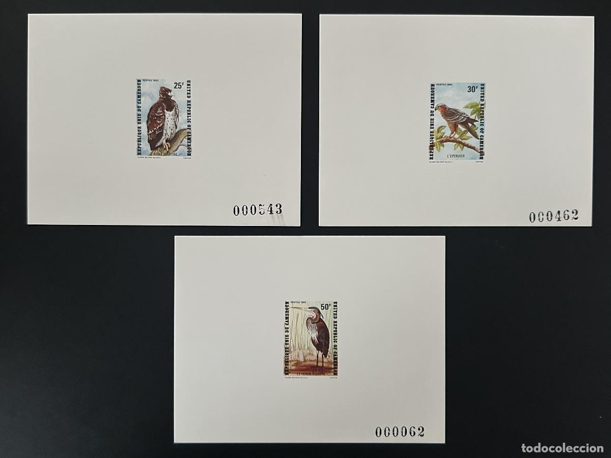 Sellos: Camer&uacute;n 1983 Mi. 1011 - 1013 aves rapaces a prueba de lujo garza &aacute;guila