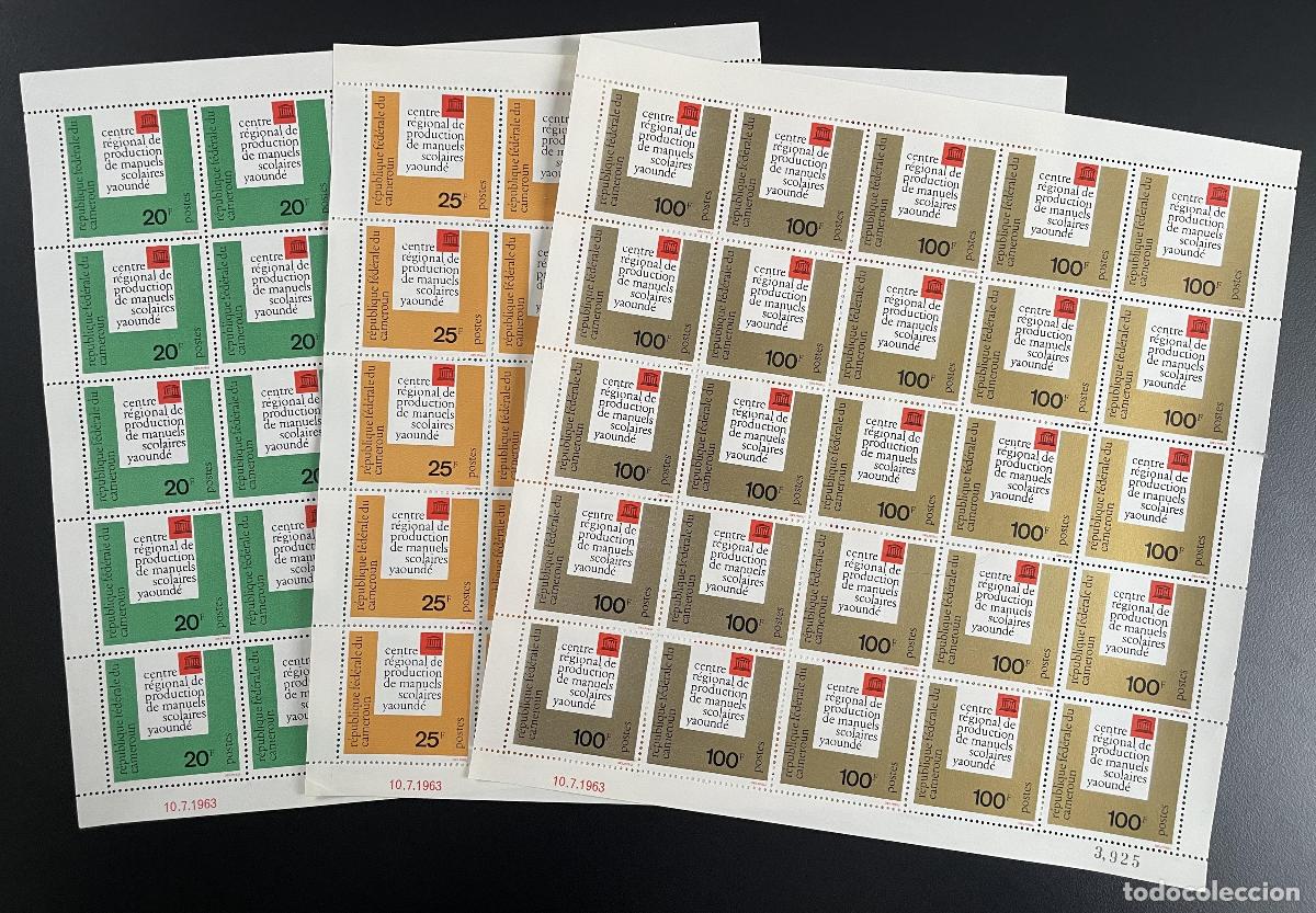 Briefmarken: Camer&uacute;n 1963 YT 369-371 tabl&oacute;n Centro regional producci&oacute;n libros de texto