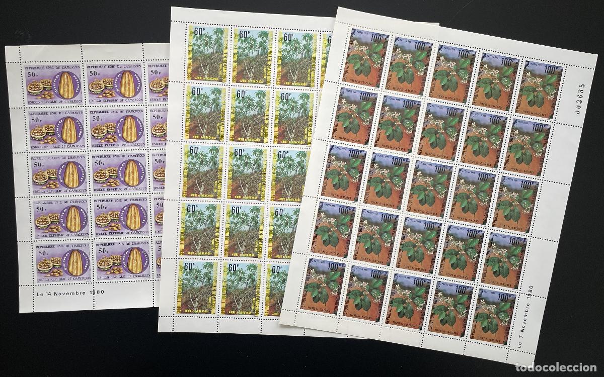 Sellos: Camer&uacute;n 1980 YT 655-657 semillas de tabl&oacute;n flores &aacute;rbol Voacanga Baum