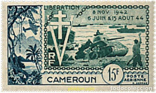 Sellos: 43086 MNH CAMERUN 1954 10 ANIVERSARIO DE LA LIBERACION