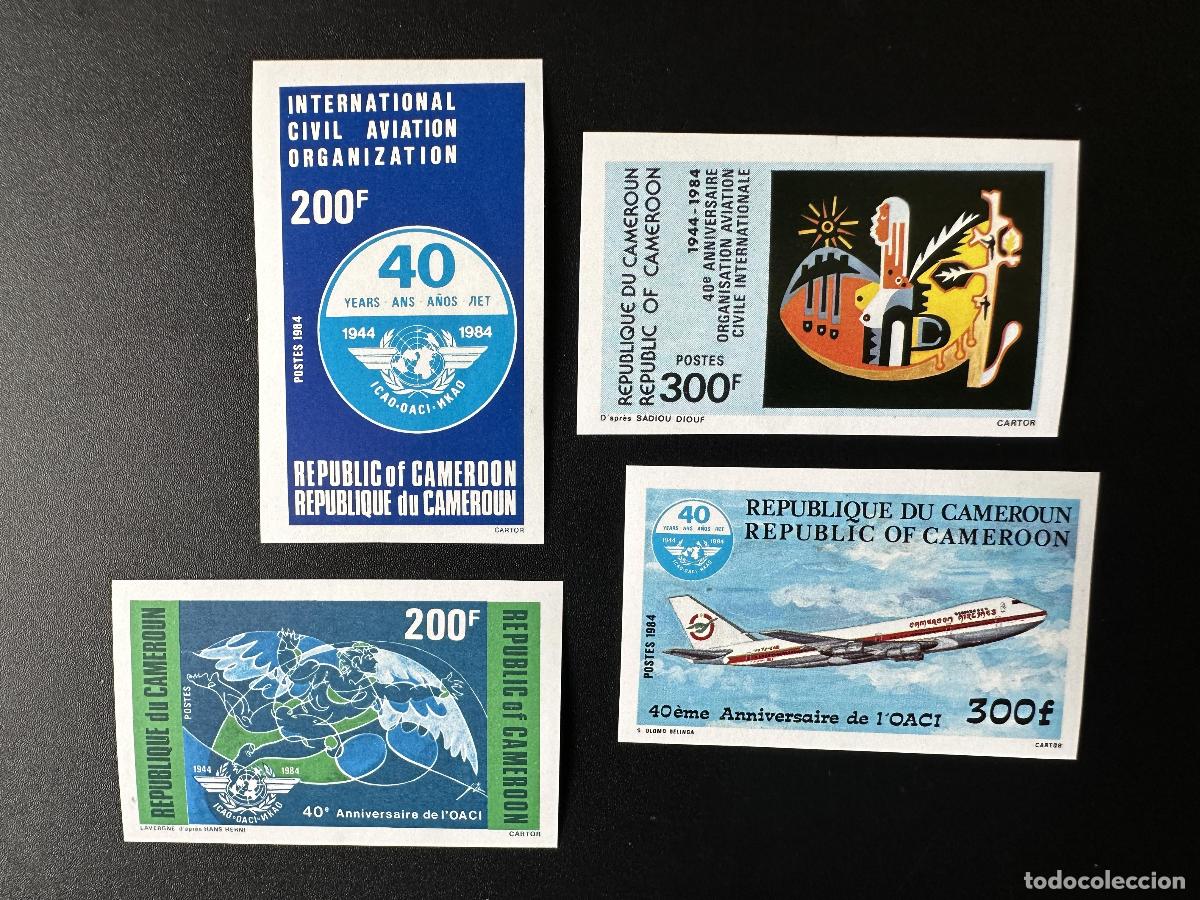 Sellos: Camer&uacute;n 1984 Mi. 1069 - 1072 ND 40&ordm; aniversario de la aviaci&oacute;n civil OACI
