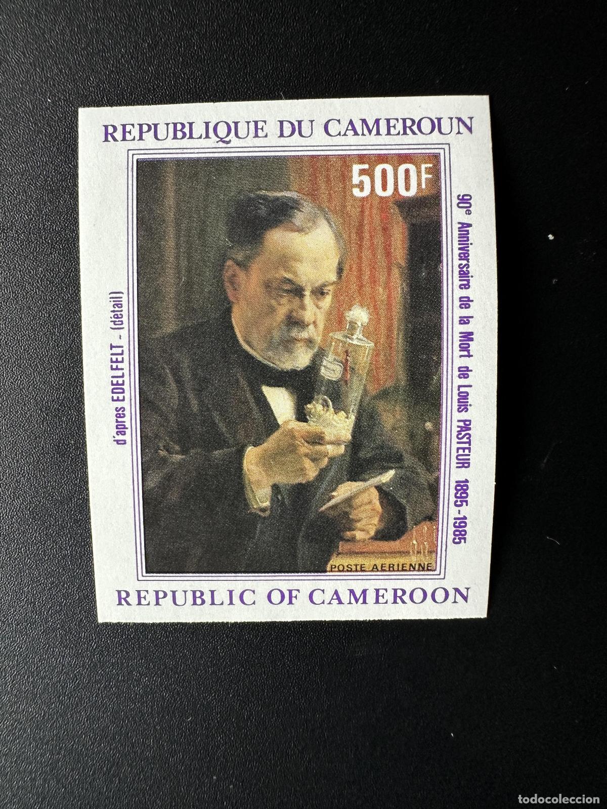 Sellos: Camer&uacute;n 1985 Mi. 1099 ND Louis Pasteur Qu&iacute;mico de Ciencias del Aire Puesto Aviaci&oacute;n