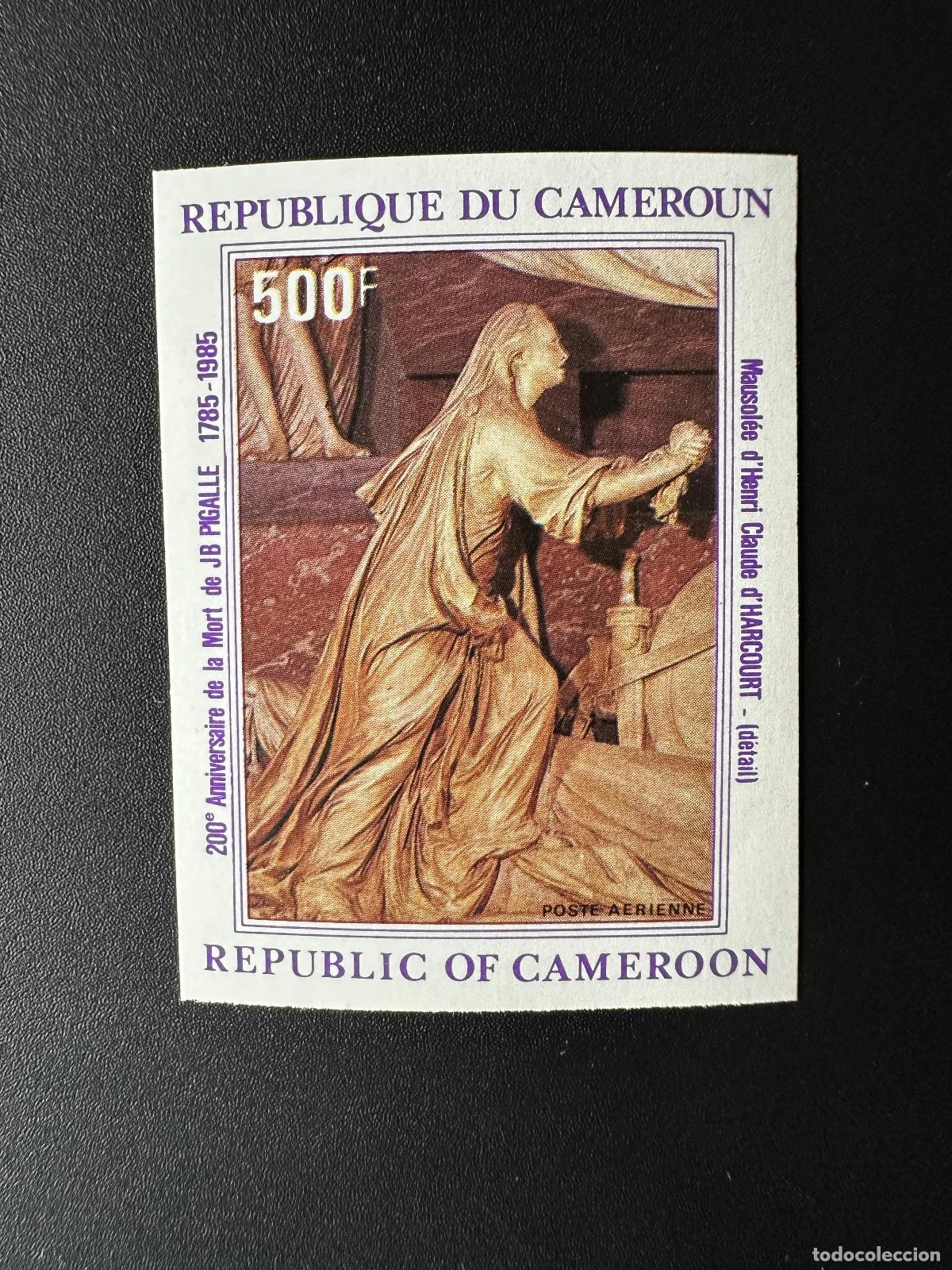 Sellos: Camer&uacute;n 1985 Mi. 1100 ND Correo a&eacute;reo Escultura Mausoleo Harcourt Pigalle