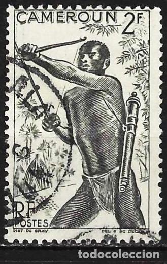 Sellos: Camer&uacute;n 1946 - Mi 279 - YT 285 - Cazador con arco