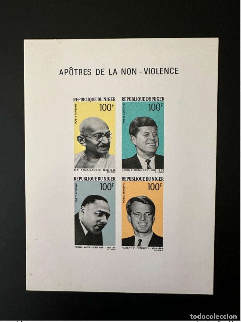 Briefmarken: N&iacute;ger 1968 Mi. Bl. 6. A prueba de lujo: Ap&oacute;stoles no violencia Gandhi Luther King.