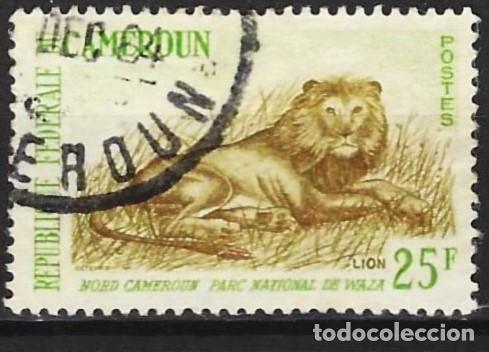 Sellos: Camer&uacute;n 1964 - Mi 404 - YT 351A - Fauna : Leon