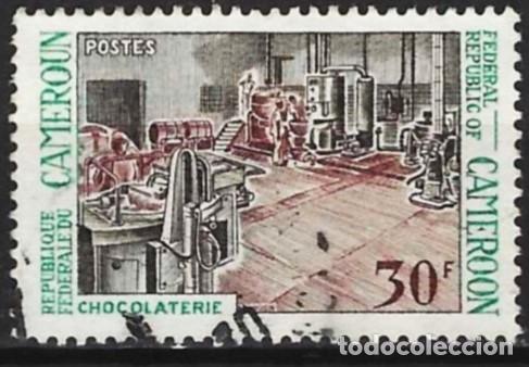 Sellos: Camer&uacute;n 1969 - Mi 567 - YT 470 - F&aacute;brica de chocolate