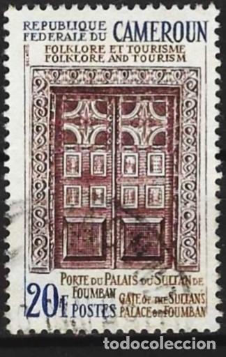 Sellos: Camer&uacute;n 1965 - Mi 448 - YT 411 - Puerta del Palacio del Sult&aacute;n de Foumban