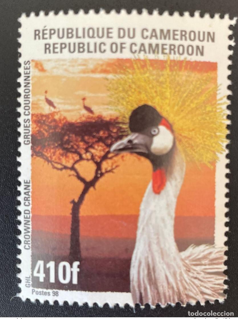Sellos: Camer&uacute;n 1998 Mi. 1232 Grulla coronada p&aacute;jaro Vogel bird 410F
