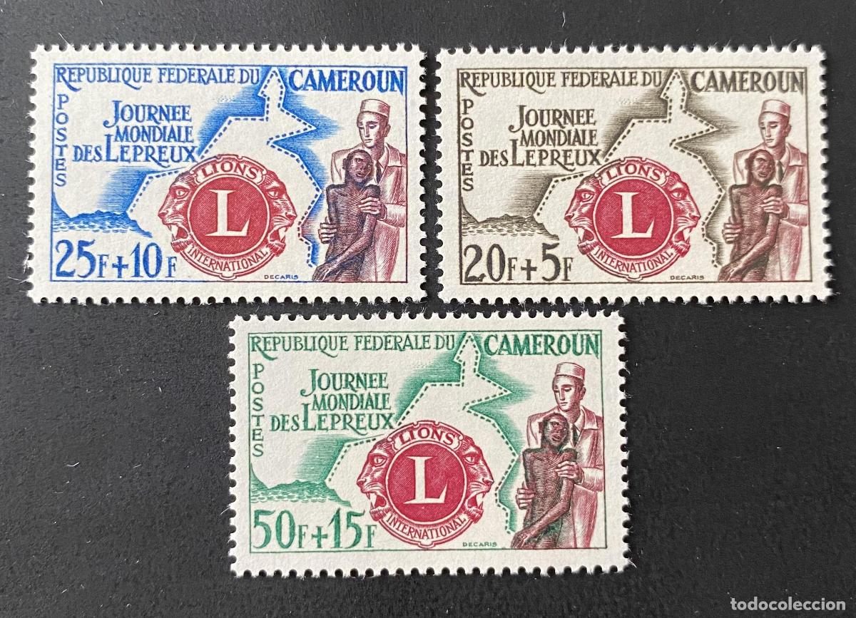 Stamps: Camer&uacute;n 1962 Mi. 350-352 D&iacute;a Mundial Leprosos Lions International
