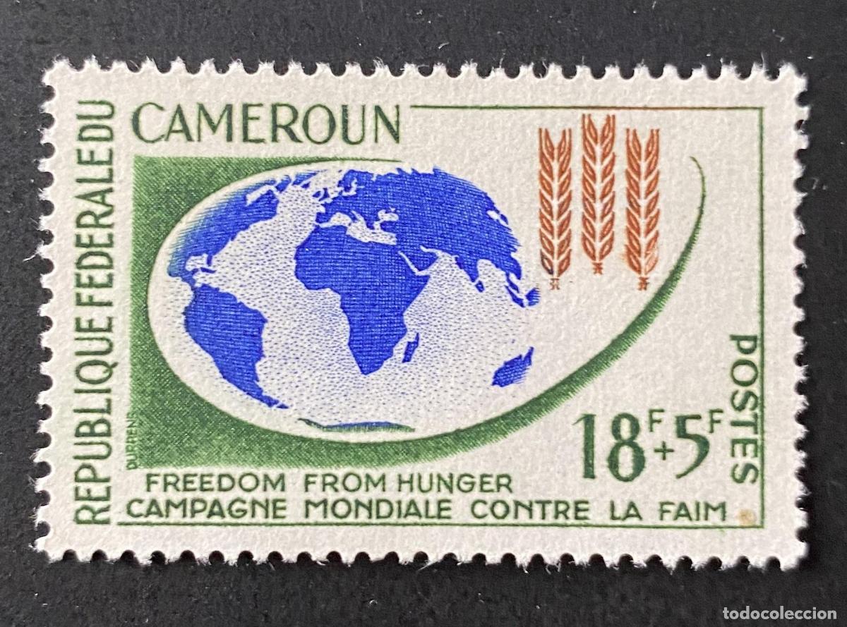 Briefmarken: Camer&uacute;n 1963 Mi. 386-387 Campa&ntilde;a mundial contra el hambre globo trigo