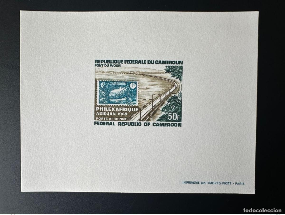 Briefmarken: Camer&uacute;n 1969 Mi. 564 Proof Luxe Expo PhilexAfrique Abidjan Sellos sobre